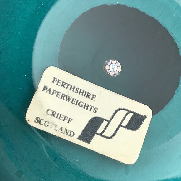 Perthshire Kissing Fish Millefiori Hexagon Twist Aquatic Lampwork SE Paperweight - Picture 6 of 15